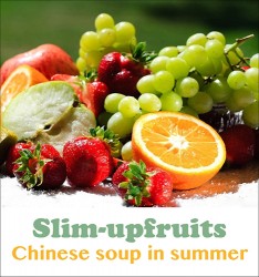 Slim-up fruits Chinese soup in summer